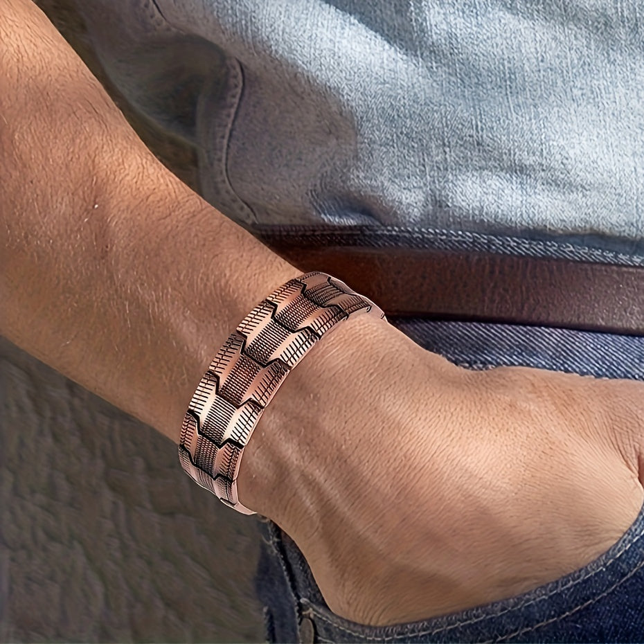 3X Strong Copper Magnetic Bracelet for Men – Pure 99.9% Solid Copper