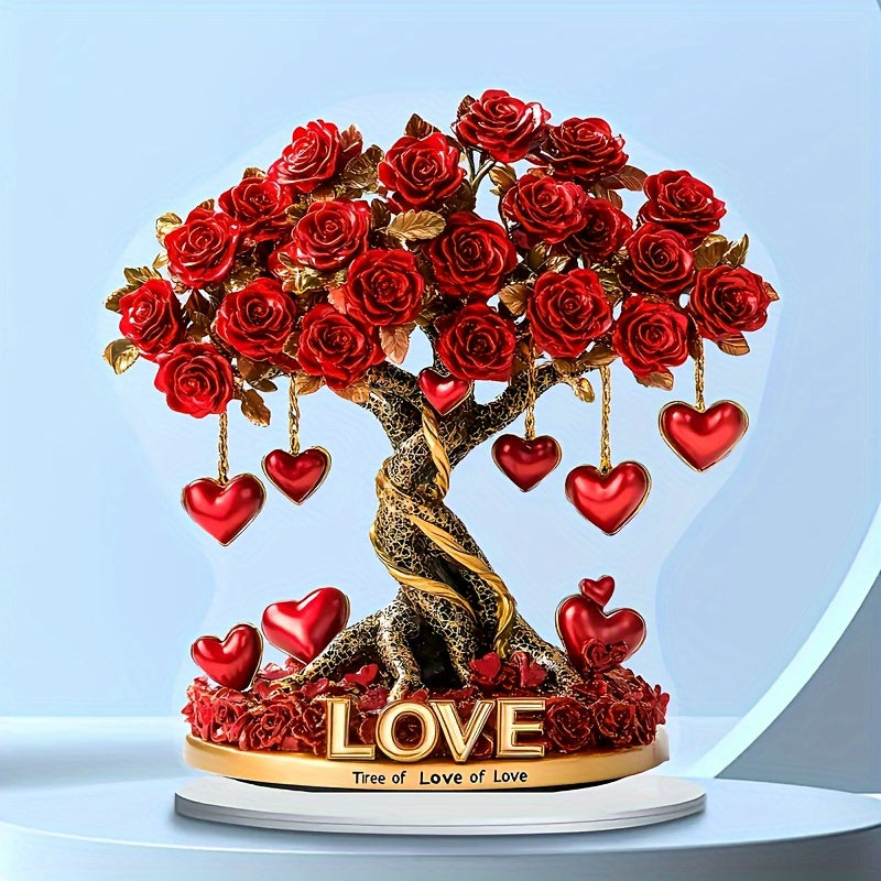 2D Crystal Heart "Tree of Love" Acrylic Decor-4