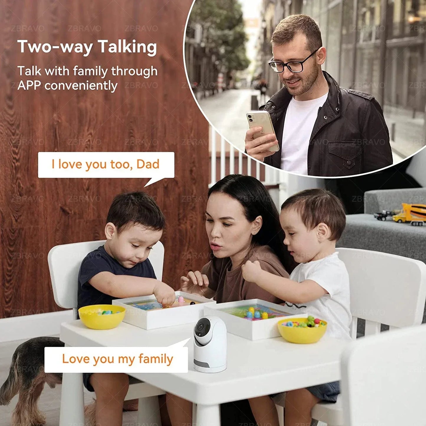 5MP WiFi Indoor Security Camera — Baby Monitor with Night Vision & Auto-Tracking