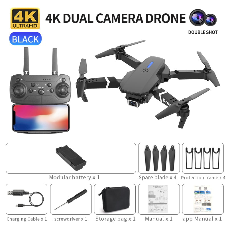 4K WiFi FPV Drone — Dual Camera, Altitude Hold & Wide Angle Lens