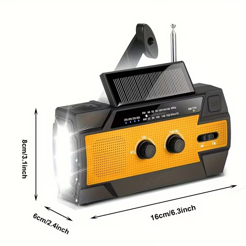 NNETM Portable Emergency Solar Radio with Flashlight